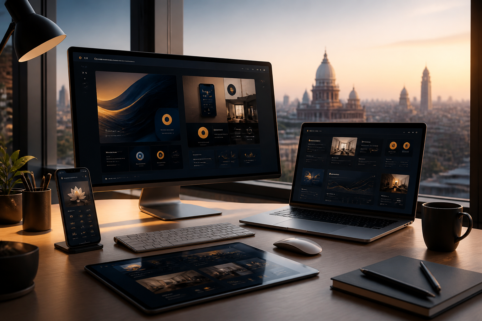 Modern application and website product design workspace for Indian digital services teams